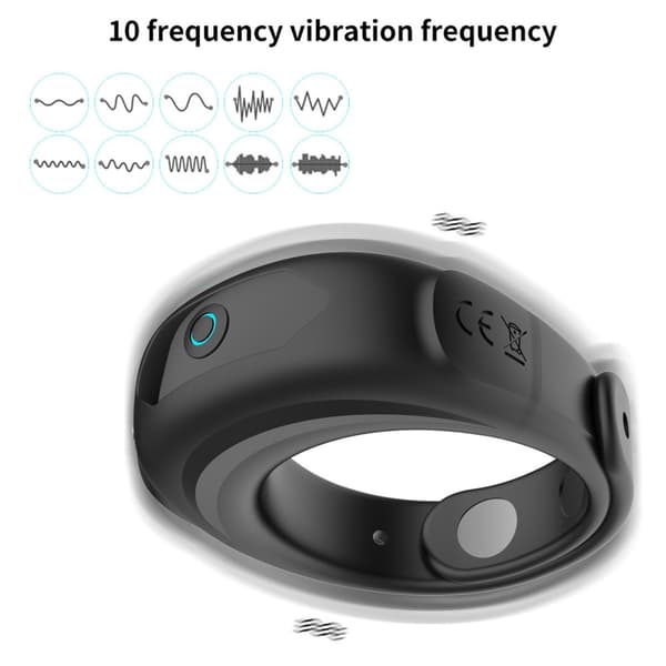 Vibrerande kukringar 10 vibrationsmönster Manlig vibrator Vibrerande penisringar null - 2
