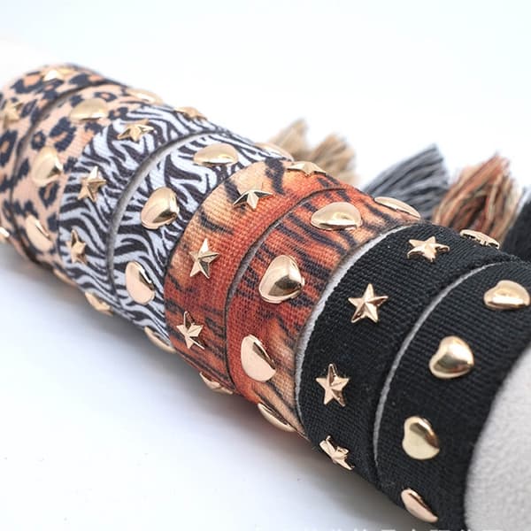 Trendig vävd armband Chic tofs nitar Bangle Bohemian handledskedja null - 15
