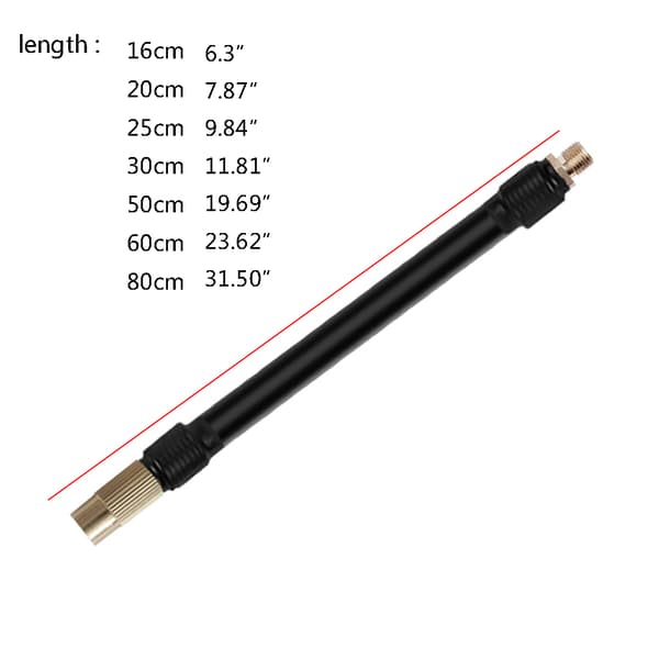 Fordon Luftdäck Tryckfyllare Kompressorslang Slitstark Luftpumpningsrör 60CM