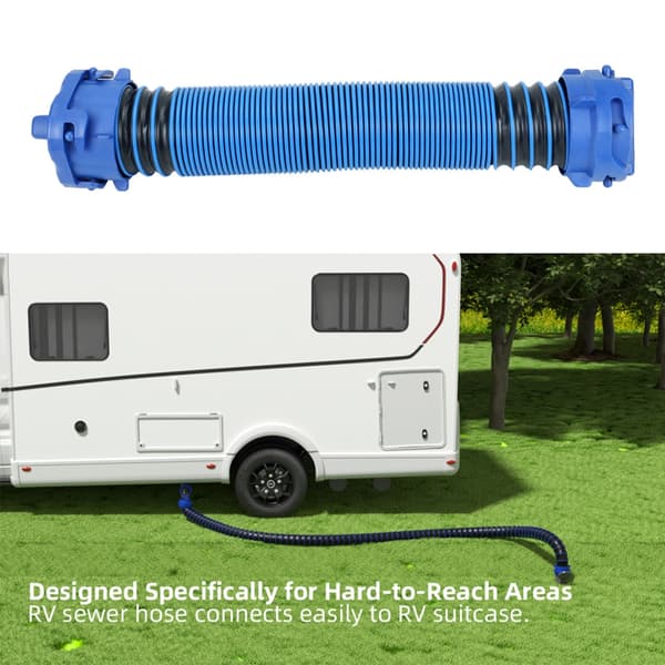 Premium rustfrit stål sort vanddrænslange 3FT kloakslangesæt Nem installation Hose