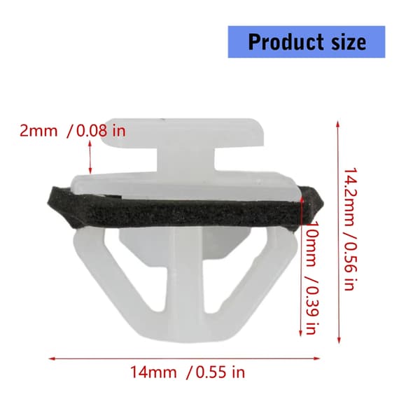 Biltillbehör Plastbilnitklämmor Ersätter 87756-2E000