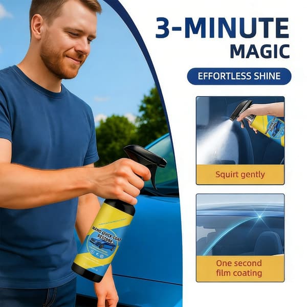 120 ml billakk-restaureringsspray Billakkpolering Hurtigvirkende beleggmiddel Multifunksjonelt bilpoleringsmiddel null - 2pcs