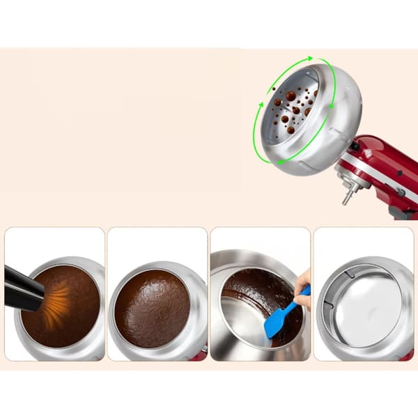 Premium chokoladedrypper i rustfrit stål til 4.5QT 5QT foodprocessorer