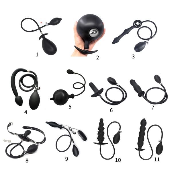 Voksen Utvidelse Stimulator Oppblåsbar AnalsRumpeplugg Dilator Stor Dildo Innføring null - 3