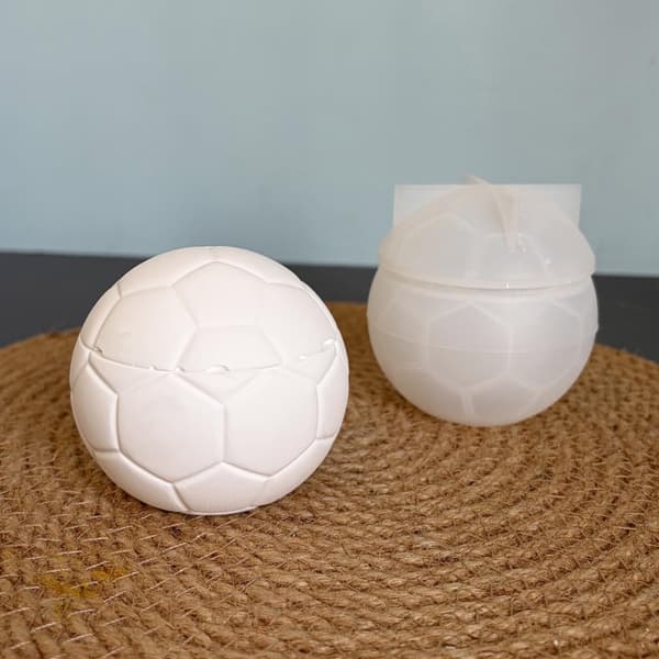 Tekstureret kuglestøbeform i silikone til gips og harpiks DIY null - Basketball mold