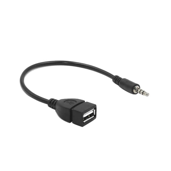 Adapterkabel AUX Datakabel 3,5 mm hannplugg USB hunn til AUX