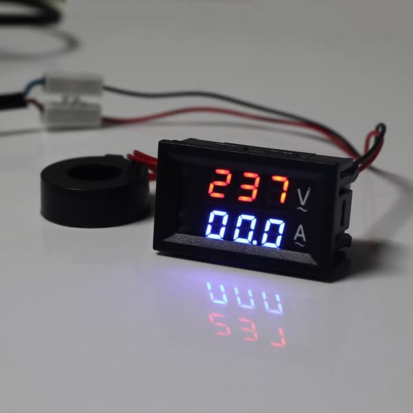 AC 60-500V Volt Måler Strøm Display Måler 10/50/100A Voltmeter Ammeter Multifunktion Digital Display Volt Måler -10~65℃ 100A