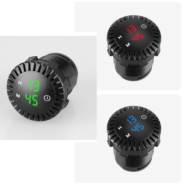 Bil LED Display Ur 12V/24V Mini Digitalt Ur Måler til Touch til Auto Motorcykel Green