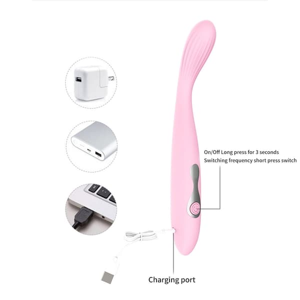 Kraftfuld Vibrator til Kvinder Brystvorte Klitoris Stimulator Massager Dildo Pink