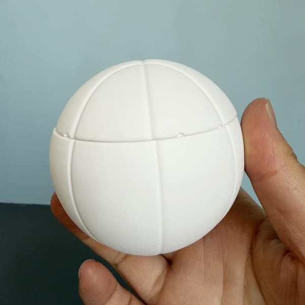 Tekstureret kuglestøbeform i silikone til gips og harpiks DIY null - Basketball mold