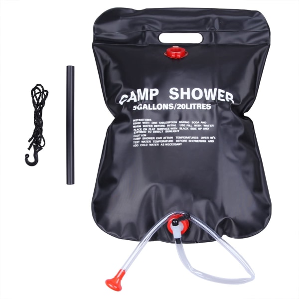 40 L Camping Shower Solar Brusepose 20L Udendørs bruser vandpose 4c1a | 20L  Outdoor shower water bag | Fyndiq