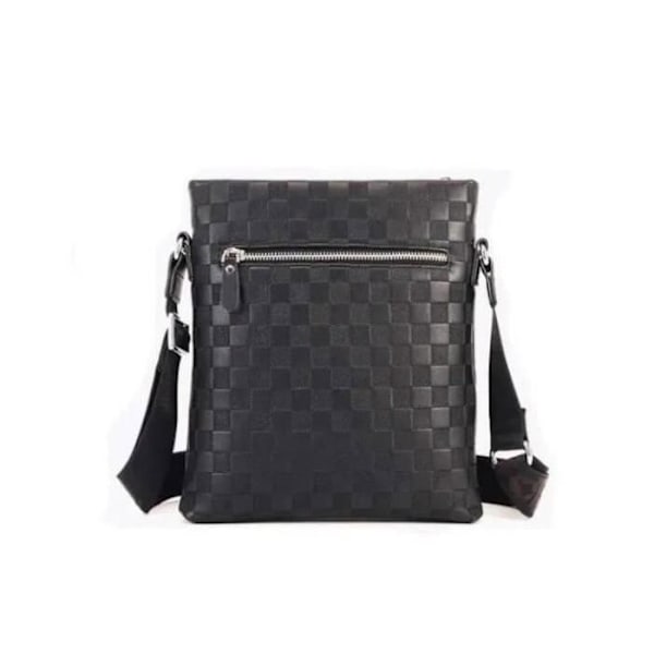 Sacoche - JINDING - PU-læder - Sort - 24x4x27 cm - Justerbar skulderrem Svart