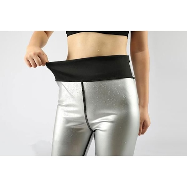Naisten Hikoiluhousut, Korkeavyötäröiset Urheilulegginsit Nano-materiaaleista Hikoilun Nopeuttamiseksi, Saada Tasainen Vatsa Svart XXXL