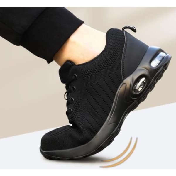 Sikkerhedssko Mænd JINDING C9192W Stål- tå Anti-slip Letvægts Arbejdssko sort Sort 39
