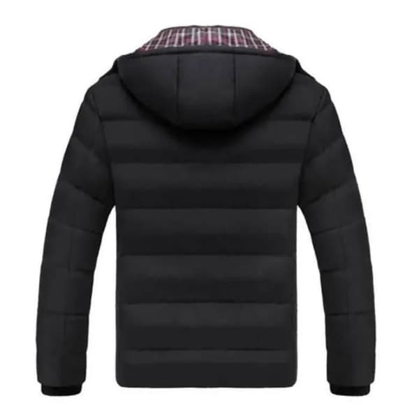 Doudoune Mand MTOCUS Casual med hætte Tyk Zipper Parka Sort 100% Polyester svart S