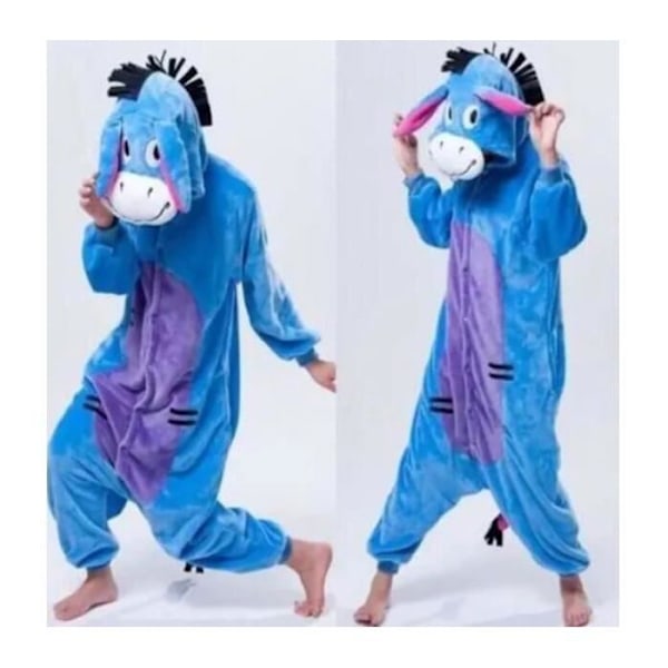 Pyjamas JINDING Gen Djur Eeyore Varm och Rolig Man och kvinna Blå M