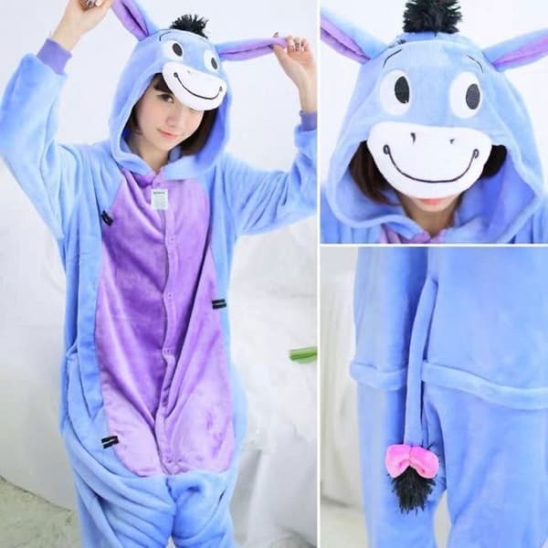 Pyjamas MTOWSUC med Djurmotiv Grumpy och Rolig för Man och Kvinna blå S