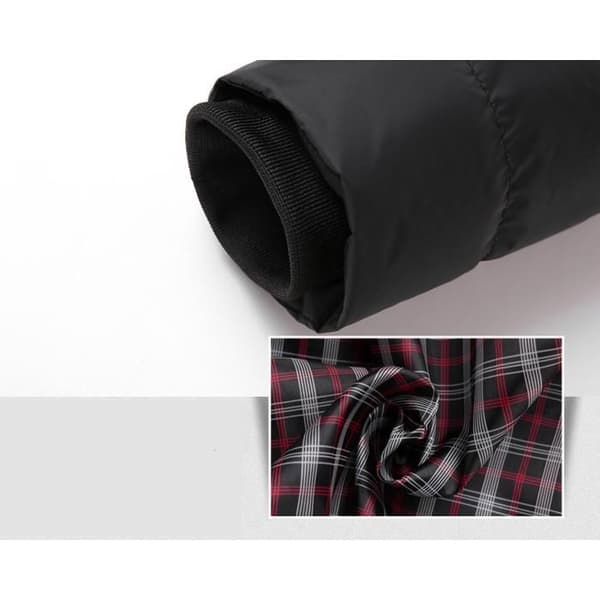 Doudoune Mand MTOCUS Casual med hætte Tyk Zipper Parka Sort 100% Polyester svart jag
