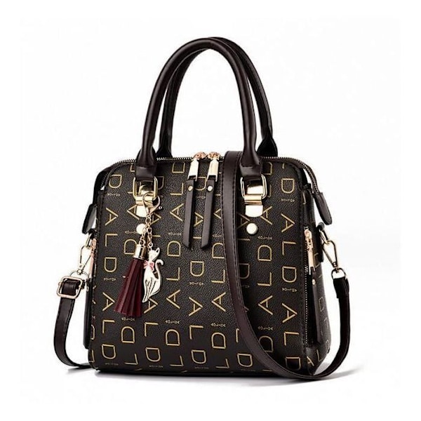 Håndtaske - JINDING SC 652 sort - Tote Bag - PU-læder - 2 rum - Chic mode til kvinder