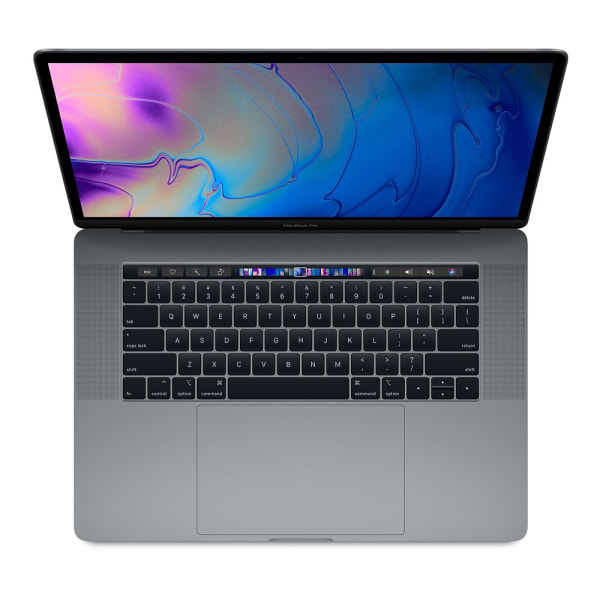 MacBook Pro 15" Touch Bar Mid 2018 Intel 6-Core i9 2.9 GHz 16 GB RAM 256 GB SSD med svenskt tangentbord Grade C Refurbished Space Gray