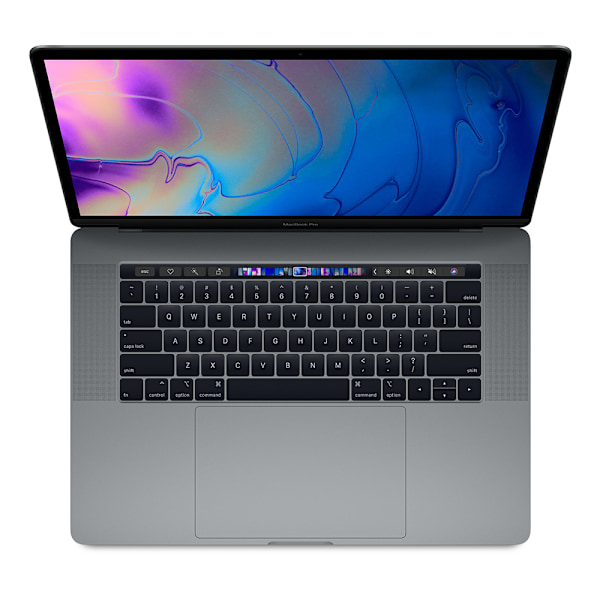 MacBook Pro 15" Touch Bar Mid 2019 Intel 8-Core i9 2.3 GHz 16 GB RAM 512 GB SSD med svenskt tangentbord Grade A Refurbished Space Gray