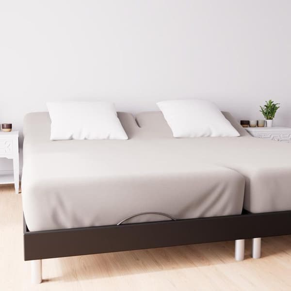 Drap housse TPR bomull 57 trådar 2x80x200 cm UNI lin, av Soleil d'Ocre Ecru