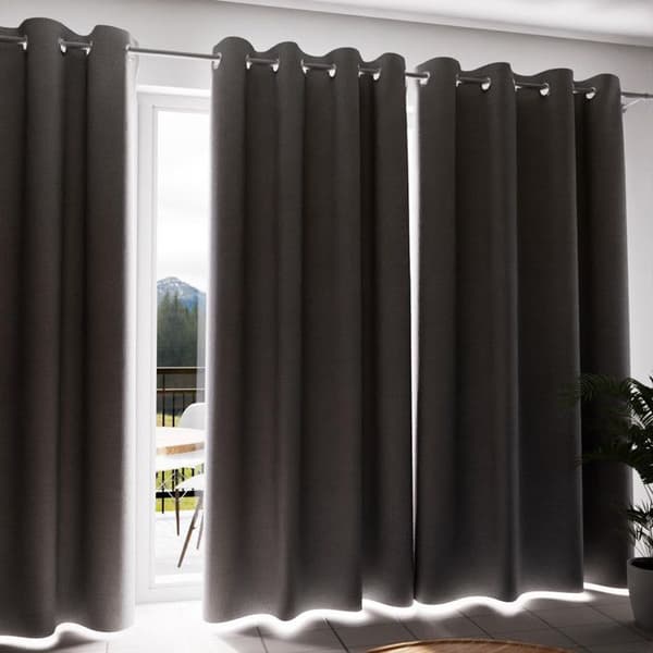 Öljett gardin 100% mörkläggande 135x250 cm ECLIPSE grå, av Soleil d'Ocre Grå