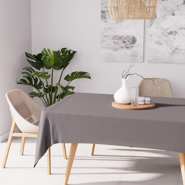 Rektangulär fläckavvisande duk 140X200 cm ALIX grå, av Soleil d'Ocre Grå