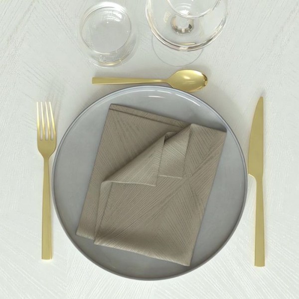 Set med 3 servetter 45x45 cm LYXCHampagne, av Soleil d'Ocre