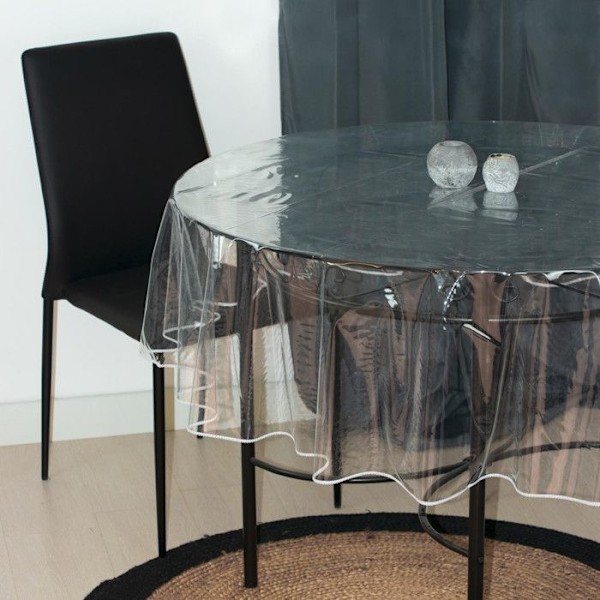 Rund duk D.140 cm KRISTALL transparent Transparent