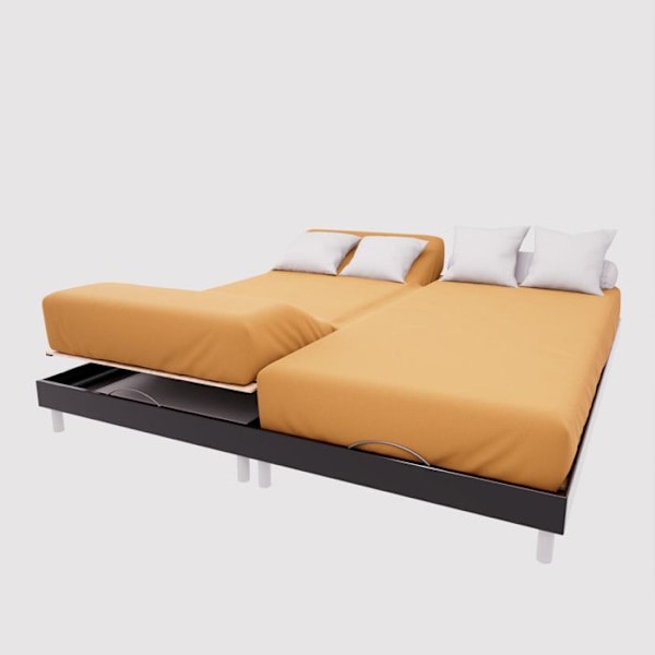 Drap hus TPR i bomull 57 trådar 2x70x190 cm UNI senap, av Soleil d'Ocre Gul