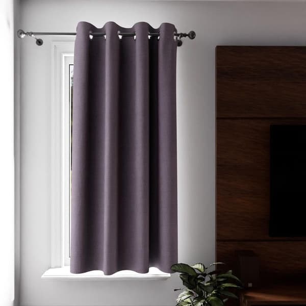 Ögla gardin som blockerar ljus - SOLEIL D'OCRE - Eclipse - 135x180 cm - 100% blockerande - Inox öglor Ros