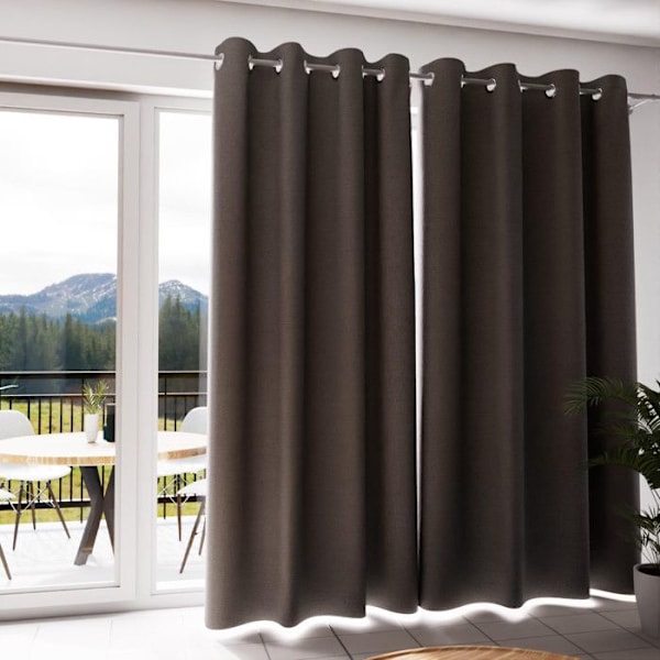 SOLEIL d'OCRE Mörkläggningsgardin Eclipse - 135 x 250 cm - Taupe Mol