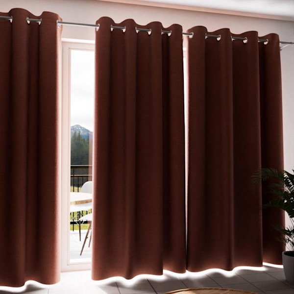Gardiner med öljett 100% blockerande 135x250 cm ECLIPSE saffran, av Soleil d'Ocre Orange
