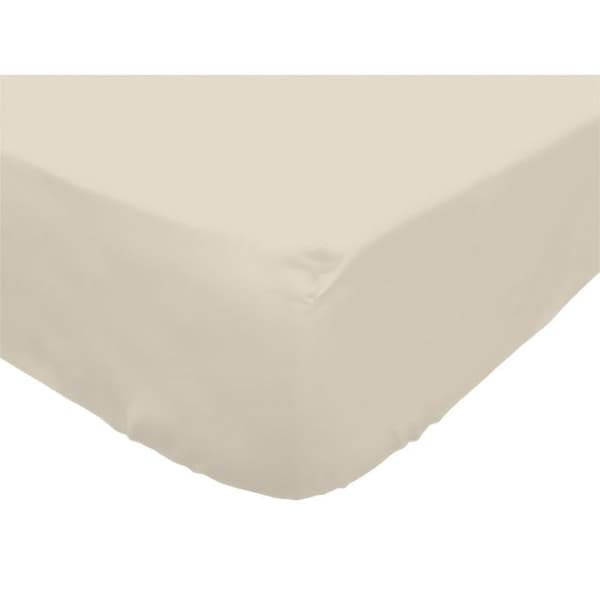 Drap housse i bomull 90x190 cm PERCALE ecru, av Soleil d'ocre Ecru