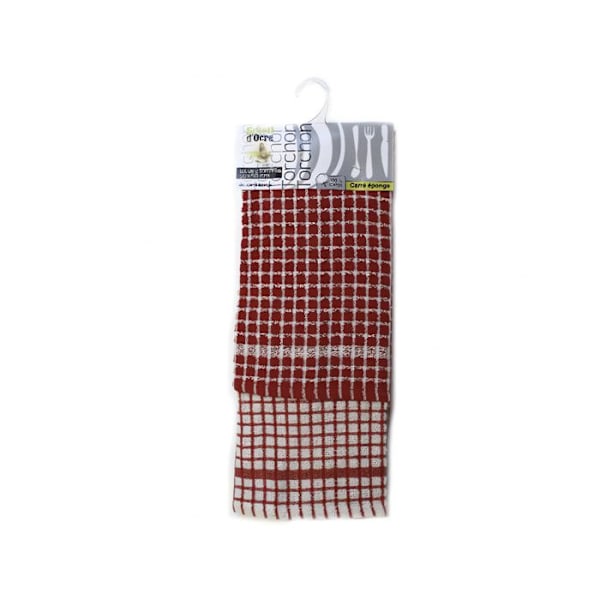Set med 2 röda CARRE SPONGE kökshanddukar Röd