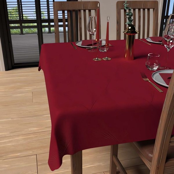 Rektangulär duk mot fläckar 150x300 cm LYXröd, av Soleil d'Ocre Röd