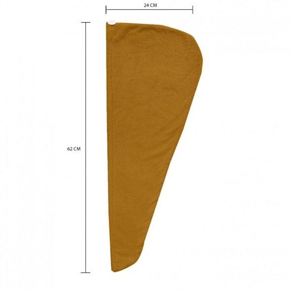 Huvudhandduk i bomull 24x62 cm LAGUNE senap, av Soleil d'Ocre Gul