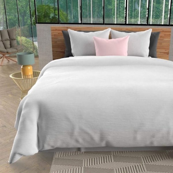 Vanligt vitt Bohemian bäddset 260x240 cm - Vit - Soleil d'Ocre Vit