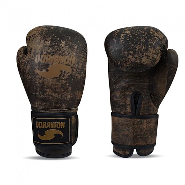 DORAWON, Gant för boxning i läder tävling VINTAGE, brun kastanj 8 OZ