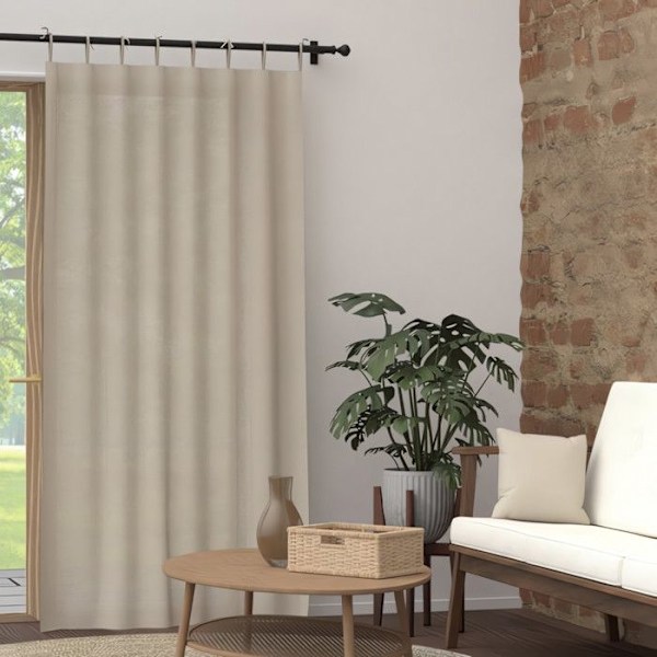 Bomullsknuten segel 135x250 cm PANAMA linne, av Soleil d'Ocre Ecru