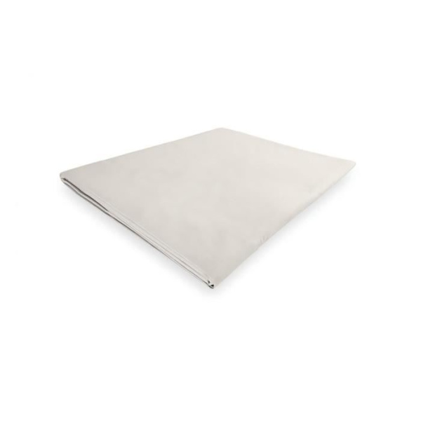 Platt lakan i polybomull 180x290 cm PERCALE linne, av Soleil d'ocre Ecru