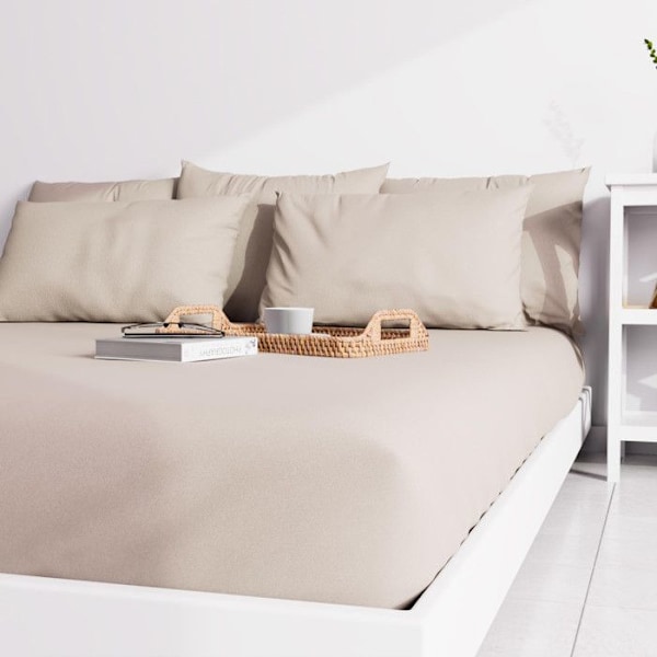 7 delar BOHEME linne täcke och sängkläder för 160x200 cm säng, av Soleil d'ocre Ecru