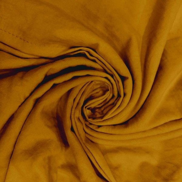 Påslakanset i tvättad mikrofiber 240x220 cm BOHEME Honung Gul