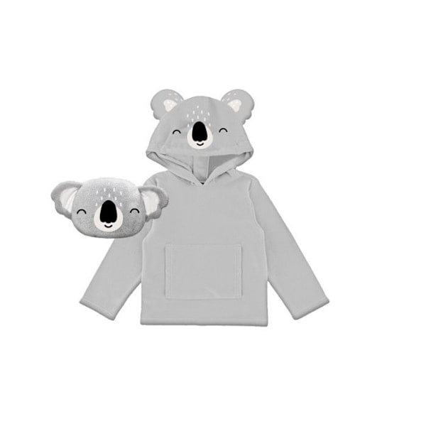 Barnponcho 60x95 cm KOALA, av Soleil d'Ocre Grå