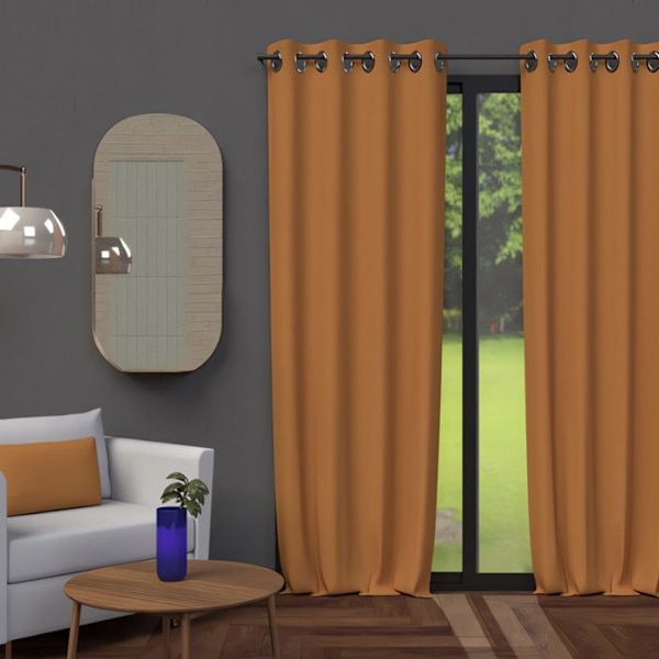 Öljegardin 135X250 cm OCKULTANT ockra, av Soleil d'ocre Ockra