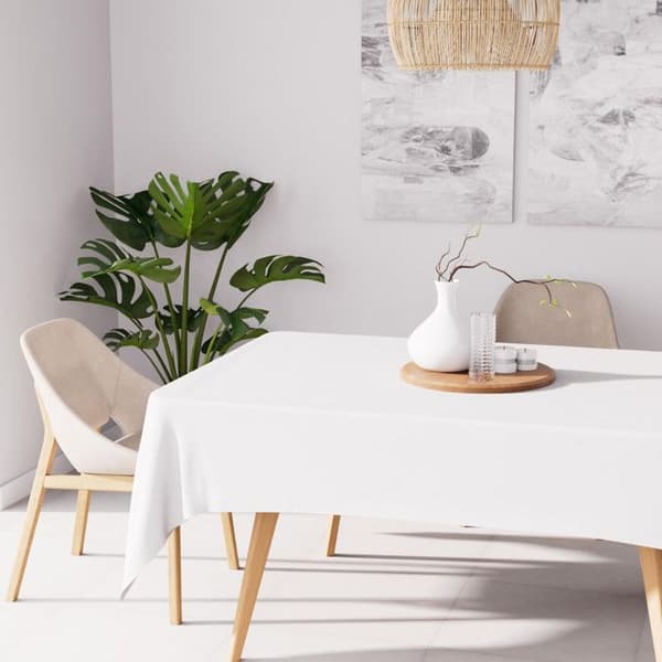 Rektangulär fläckavvisande duk 160x270 cm ALIX vit, av Soleil d'Ocre Vit