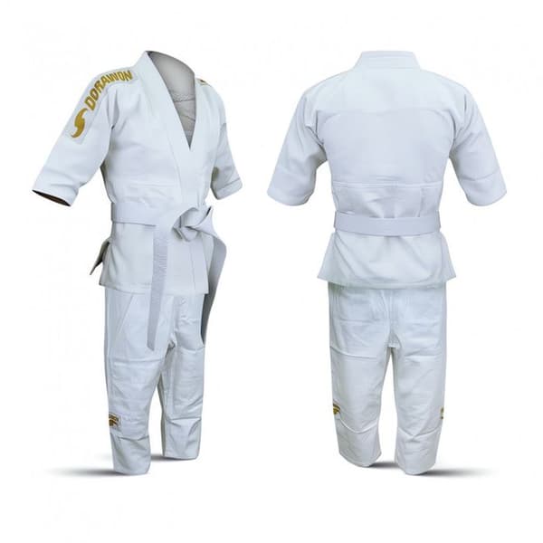 DORAWON, Kimono judogi i bomull HIRAKATA, vit Vit 200 cm