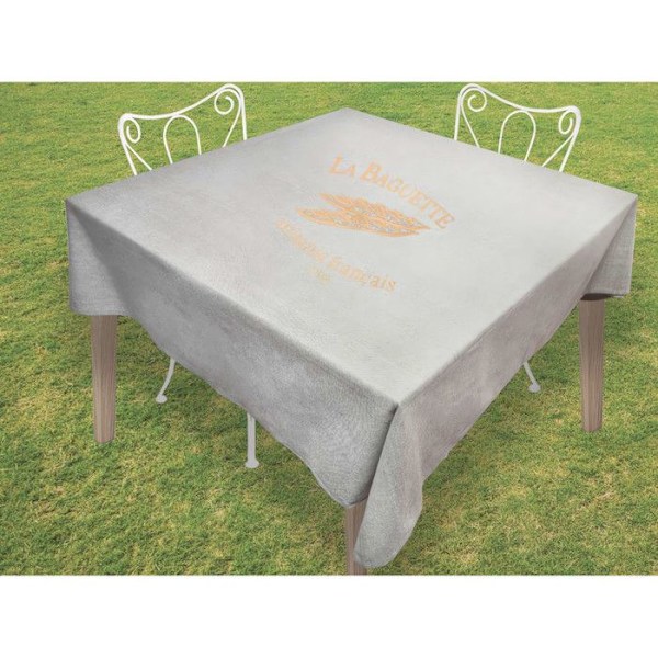 Kvadras duk i antistain-bomull 140x140 cm BAGUETTE Grå