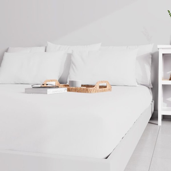 Vanligt prydnadsplakan 160x200 cm ZZZ vit Vit